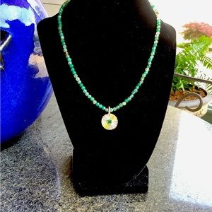 Semi Precious Stone Green Necklace